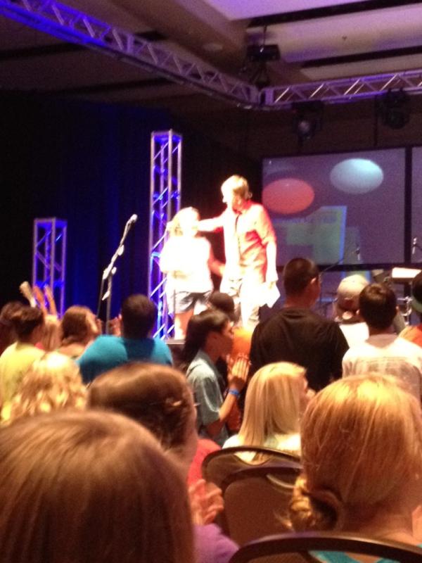 trichethornton's tweet image. Go @anna_daniels on stage with @brockgill #Superwow2012