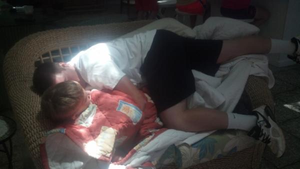 OakleyAutumn's tweet image. DJ and hunter loooove to snuggle &amp;lt;3 &amp;lt;3 &amp;lt;3 #SuperWow2012 #SortaWow
