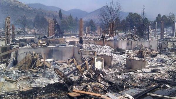 erin_davenport's tweet photo. First photo of burned homes in Colorado Springs via @KRDONC13 
~11 miles from us on Majestic Dr. #WaldoCanyonFire http://t.co/iHPUVege