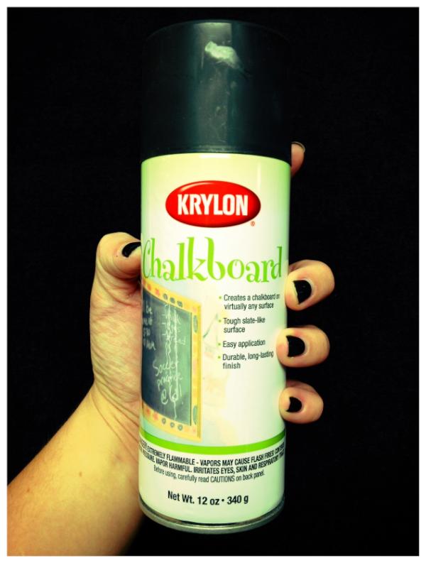 ThePaintChip's tweet photo. The only craft supply you'll need all summer: chalkboard spray paint. http://t.co/G2QAE60k
