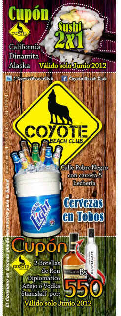 genmovimiento's tweet photo. Con ganas de comer sushi en @CoyoteBeachClub ? A ponerse en Movimiento ;-) http://t.co/iXJVMqBb