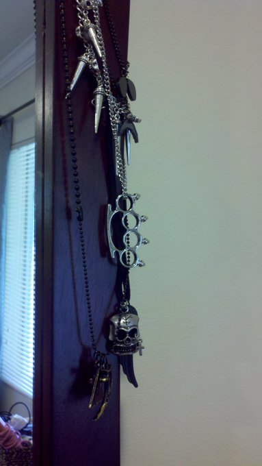 My jewelry collection is turning quite morbid ... I prefer it this way ;-) http://t.co/Gkp6h0L8<a href="/tag/edc"class="tags"><span>#edc</span></a>