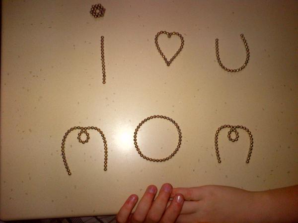 readernerd's tweet image. My talented son wrote me a message in magnets. @christian0916