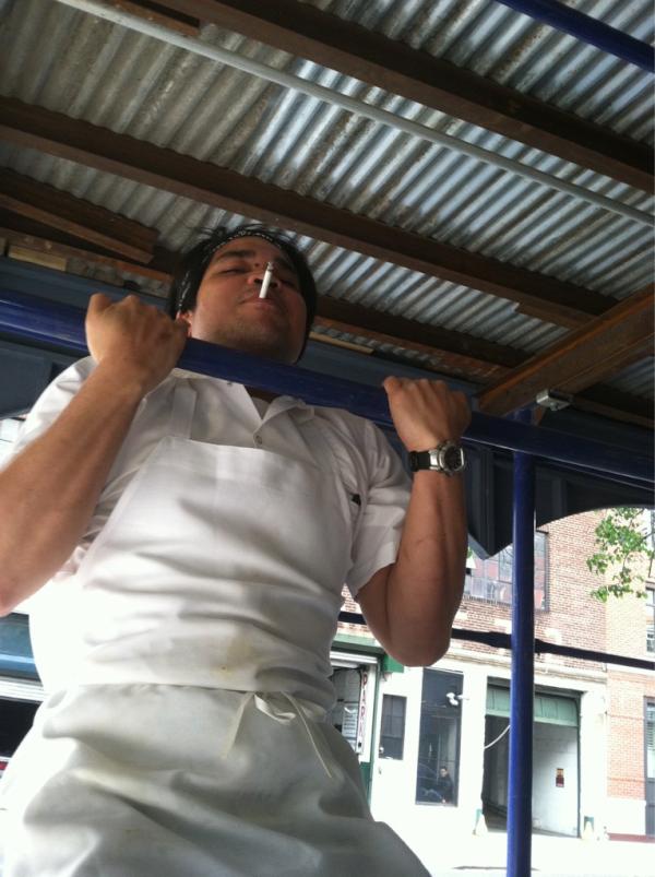 LaurenceEdelman's tweet photo. Left bank required calisthenics http://t.co/EGRTRxJN