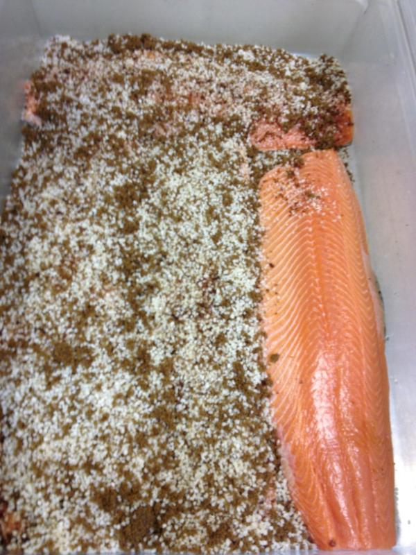 Just salted the salmon down ready for tomorrow morning smoking