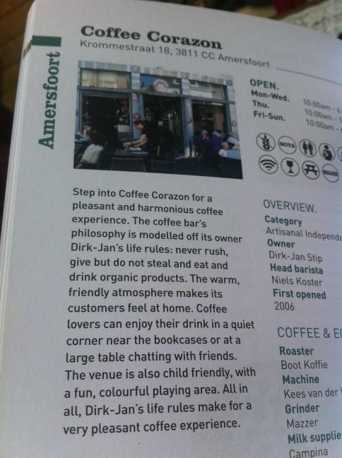 CoffeeCorazon's tweet image. In de gids van 100 beste koffie adressen in NL en België!