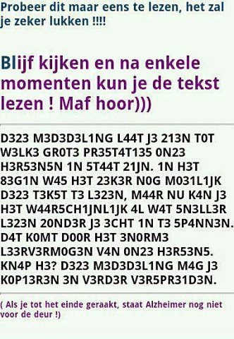 Dit is echt heel raar!
Retweet als je het kan lezen !!!!!!!!!