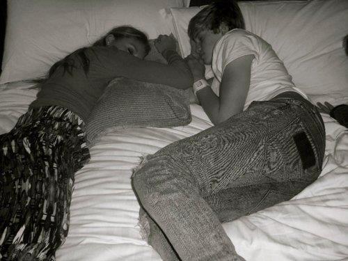 xAllieClark's tweet photo. Sleeping like losers c: @TheSamClark http://t.co/YIDtRlJp