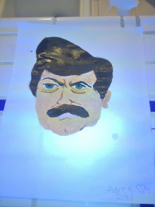 MateoAnderson06's tweet photo. The one and only Ron Swanson visited us today at the teen #solful program in Garnet! @SolidCommunity http://t.co/Uhu9A2c8