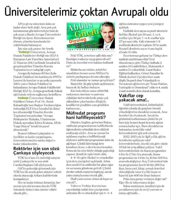 YeditepeUni's tweet photo. Yeditepe Üniversitesi, Avrupa Hukuk Fakültelerine Ev Sahipliği Yaptı- Cumhuriyet ve Milliyet Gazetesi, 29.06.2012 http://t.co/fPNQWDKr