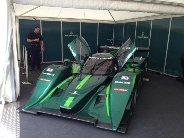 lorddrayson's tweet photo. All charged up for first run at Goodwood . Every one else revving engines. We're not. Obviously. #ElectricCar http://t.co/r9gviRDG