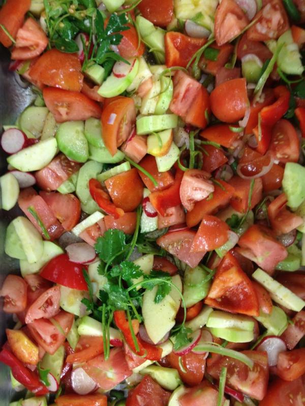 ElementsChef's tweet photo. Vegetables marinating for gazpacho, new summer soup starting tonight @elementshollis . #betterthenv8. http://t.co/KSpOepLz