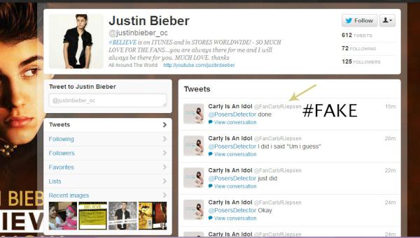 OfficialFinders's tweet photo. @justinbieber_oc is #FAKE #proof ---> http://t.co/ksKkeVpF