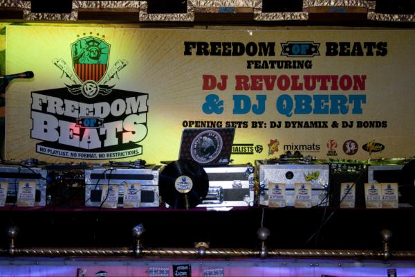 freedomofbeats's tweet photo. And now...a word to our @freedomofbeats sponsors --> @mixmats1200 @12inchskinz @MillenniumShoes @amoebamusic @lacitabar http://t.co/BdhpWnZ5