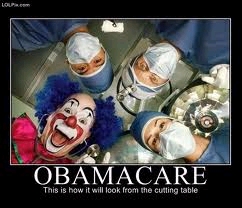 CrabbyCon's tweet photo. Obamacare: There's always a clown somewhere who thinks it's a good idea http://t.co/AvWHFFb3