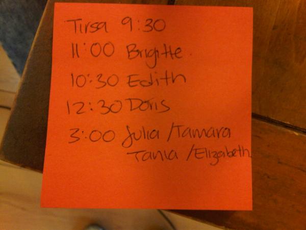weddingAJ's tweet photo. Everything under control! Makeup schedule #JyA http://t.co/KMnH3doQ