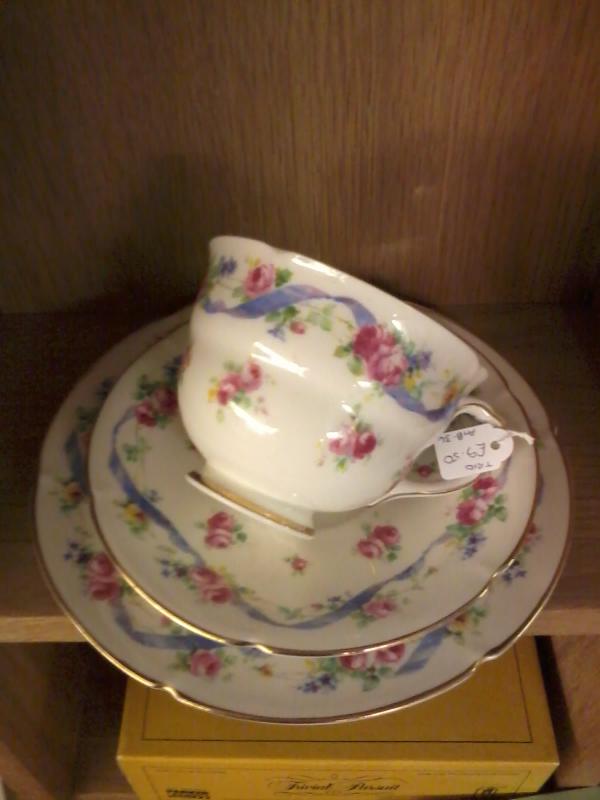 Very pretty Royal Doulton trios. Perfect for summer weddings! Just £9.50 each trio. Jug and bowl to match. Act quickly!