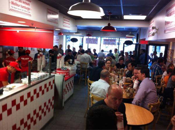 michaelagrier's tweet photo. Friday lunchtime on a long weekend. Nothing better. Im thinking Five Guys for lunch. O Crap! Im thinking Im not alone! http://t.co/GHwaK8Iu