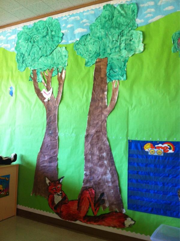 trinityforkids's tweet image. One of the walls in the "fox den" this summer! It has been a great first week of Camp Trinity!