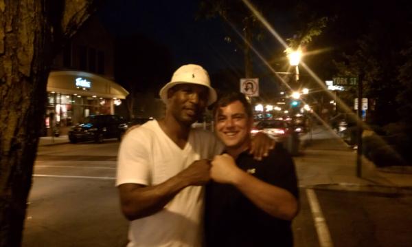 B_Dubl's tweet photo. @EddieD10 this what you wanted #fisttofist with #thechamp @SP_Phillies @ChappyRoots http://t.co/5c0vFZr6