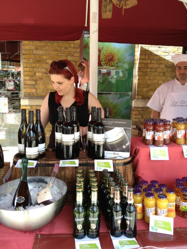 Slovenian wine tasting in our market today! #ifeelslovenia celebrating #Maribor2012