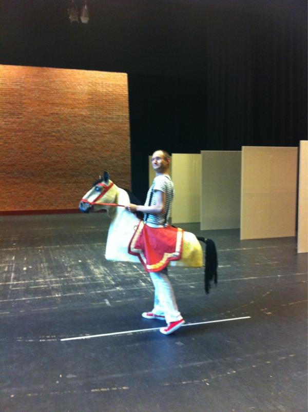 DrottningholmTh's tweet photo. #Drottningholm: End of another week of rehearsals of Haydn's #Orlando. The high spot was Pasquale on horseback! http://t.co/oiUGBfBf