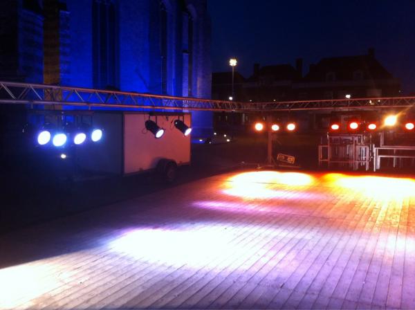 Gisteravond licht gebouwd en geprogrammeerd voor de act MOBILE vanavond tijdens Festival #buitengewoon!