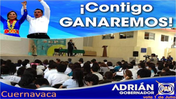 PabloAr4's tweet photo. Gracias Cuernavaca ¡Contigo Ganaremos! @adrian_riverap Gobernador #Morelos #PAN http://t.co/aqyNpWK6