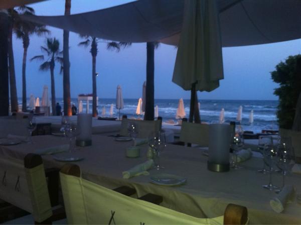 rustyjackson82's tweet photo. Not a bad view of the Med for tea #Nikki Beach #Marbella http://t.co/rPnjhGX4