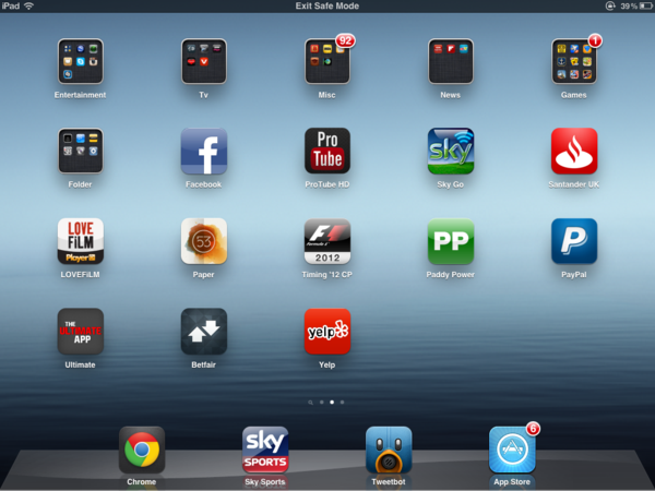 Mat_avfc's tweet image. Ermmmm safe mode?!? #Ipadhelp