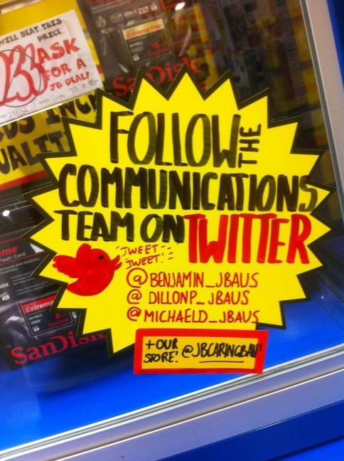 RobbieC_JBaus's tweet photo. Follow my amazing team @jbcaringbah #jbhifi #telstra #canon #nikon #olympus #samsung #gopro http://t.co/AeOH5JMH