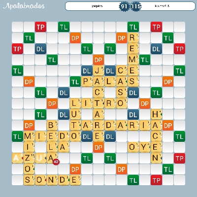 jorgeitor32's tweet photo. jorgefco jugó 'AZUA' por 42 puntos contra malrni @Apalabrados #EtermaxGames http://t.co/rhAjnJyG