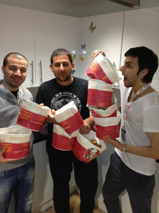 Fash_am's tweet photo. Thank you #kfc for keeping the @Fash_am team alive throughout #hackldn. http://t.co/mR3SRzD5