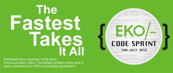 #Coding #Challenge!! Top Tech Startup looking for top talent. #EKOCODESPRINT Join here.. on.fb.me/LXUW67