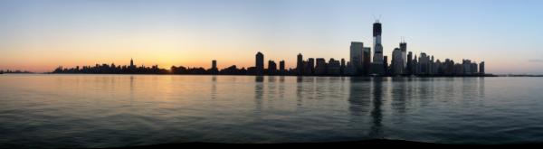 _WTCOfficial's tweet image. Sunrise with One World Trade Center #wtcprogress #OneWTC