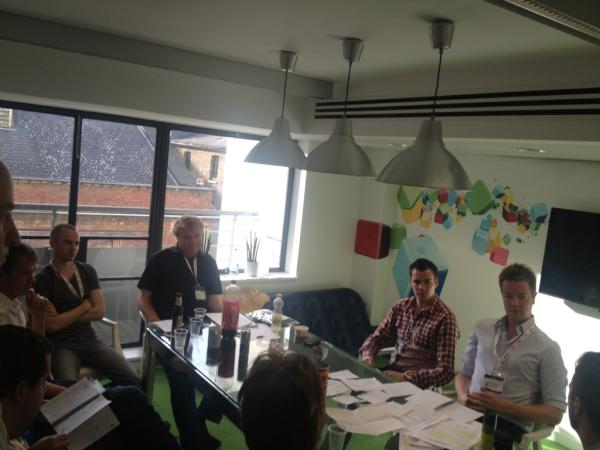 HackathonLDN's tweet photo. #hackldn presentations are over... the judges are now deliberating #excited http://t.co/GacdfwLf