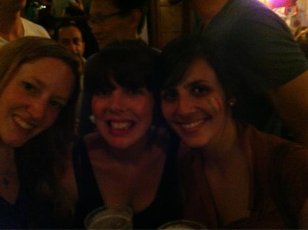 chloebaveas's tweet photo. The night begins!!! With @shompie and others for #EURO2012 http://t.co/yDeQ1KkL