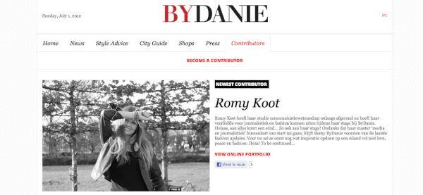 RomyKoot's tweet photo. Super gaaf! Vanaf nu zal ik als vaste contributor ByDanie.nl voorzien van de laatste fashion updates => http://t.co/f46WmTQP