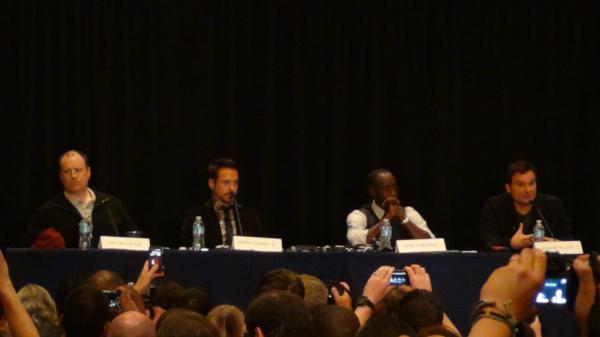 Marvel Iron Man 3 Press Conference with Robert Downey Jr., Don Cheadle, Kevin Feige and Shane Black.