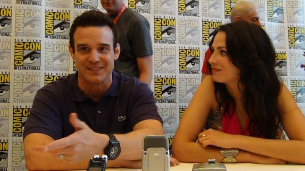 .<a href="/EddieMcClintock/">EDDIE MCCLINTOCK</a> &amp; Joanne Kelly in the <a href="/Warehouse13/">Warehouse 13</a> #SDCC press room.
