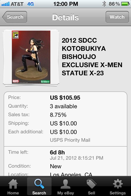 So sad!! The SDCC 2012 exclusive kotobukiya X-23 is all sold out!! Damn price went up on EBay already<a href="/tag/travelworldradioshow"class="tags"><span>#travelworldradioshow</span></a>