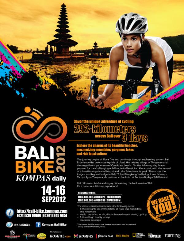 KOMPAS Bali Bike, 14 - 16 September 2012 | Perpaduan antara kampanye hidup sehat, petualangan, dan berwisata.