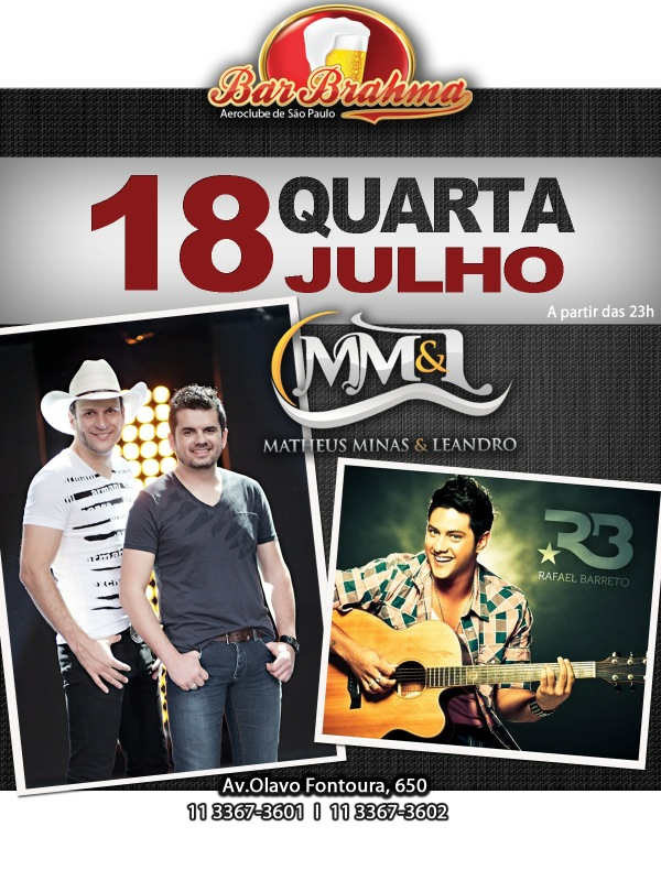 _sergioaranha's tweet photo. #Bar Brahma Aeroclube 18/07 . http://t.co/dAgpIjf0