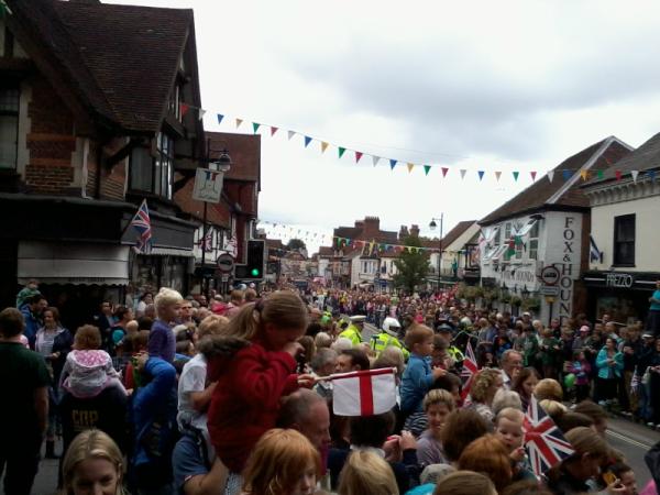 Never seen #Lyndhurst High Street looking quite so busy! Was a bit like Boxing Day sales immediately after!