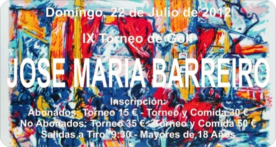 Si quieres un dibujo del pintor gallego J.M. #Barreiro, apúntate para este domingo 22 al IX Torneo JM Barreiro