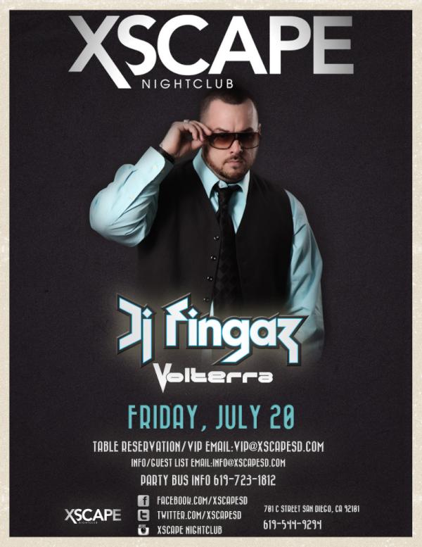 XscapeSD's tweet photo. Another Huge event Friday July 20th @DJFINGAZ is back in the House to Give another crazy show Along side @djvolterra http://t.co/alTSiHMu