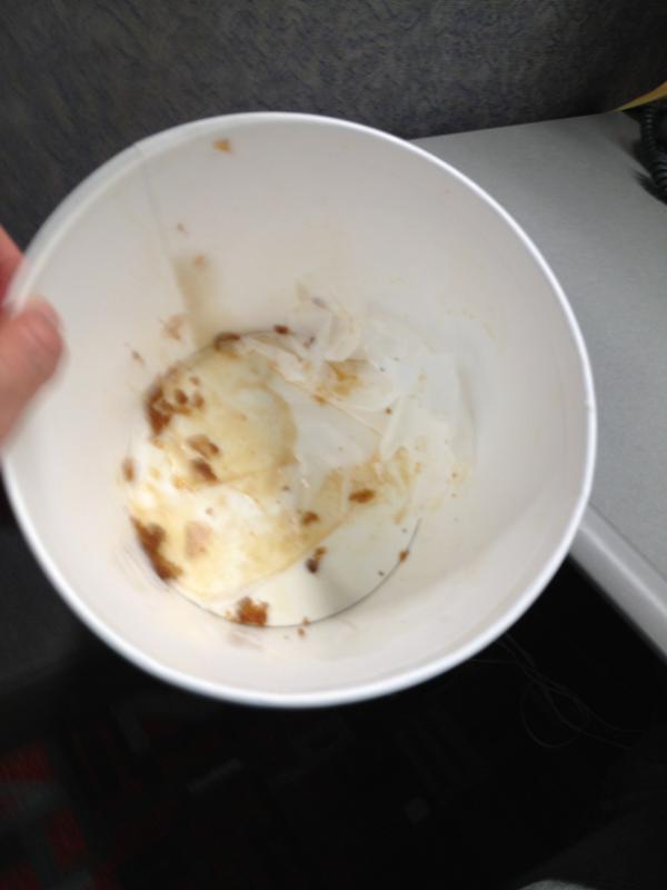 Buccigross's tweet photo. Boom. 14 pieces in 62 minutes. Anchoring Sportscenter at 11pm. #defrib #winnerwinnerbucketofchickendinner http://t.co/nd1qZMOJ