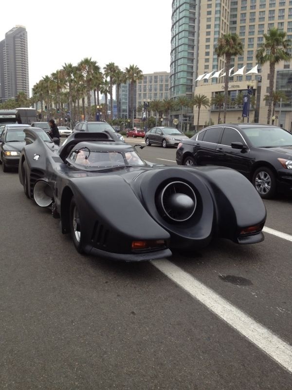 jaimedaez's tweet photo. The Batmobile spotted driving around San Diego! http://t.co/rkMzOnBg