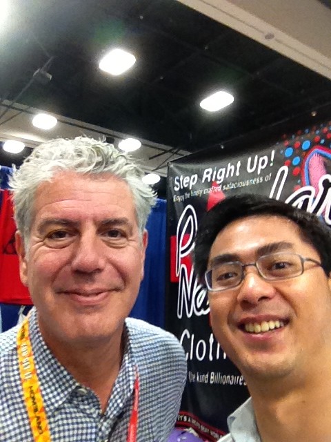 jaimedaez's tweet photo. Guess who I came across in comicon? Anthony Bourdain! Wouldn't it be cool to have him over for a book signing? http://t.co/rL2DFDEP