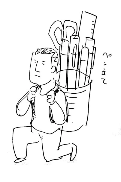 やはりこんなかんじのペンたてか、もしくは 